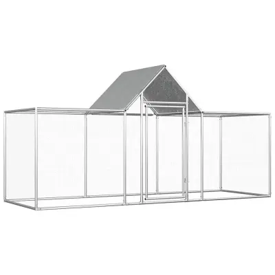 The Living Store Kokošnjak 3x1x1,5 m pocinkano jeklo - Kokošnjak