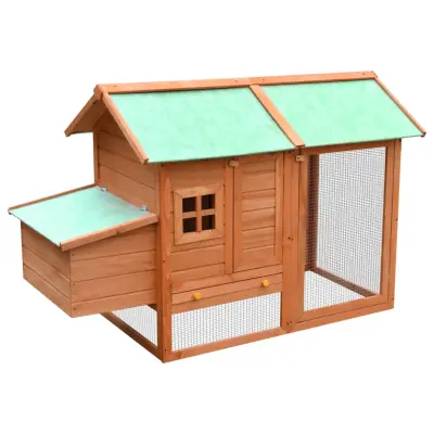 The Living Store Kokošnjak iz trdne borovine in lesa jelke 170x81x110 cm - Kokošnjak