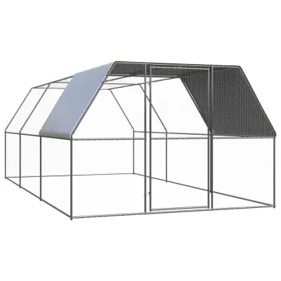 The Living Store Zunanji kokošnjak 3x6x2 m pocinkano jeklo - Kokošnjak