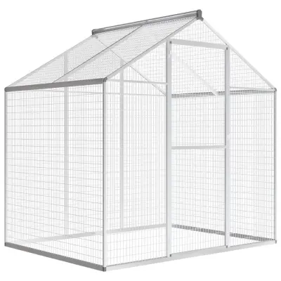 The Living Store Zunanja pti?ja kletka aluminij 178x122x194 cm - Zunanja Voliera