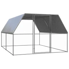 The Living Store Zunanji kokošnjak 3x4x2 m pocinkano jeklo - Kokošnjaki