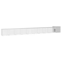 The Living Store Kokošnjak siv 1000x91x100 cm pocinkano jeklo - Kletka Za Kokoši