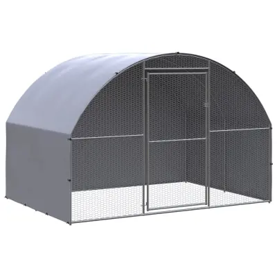 The Living Store Zunanji kokošnjak 3x2x2 m pocinkano jeklo - Kokošnjak