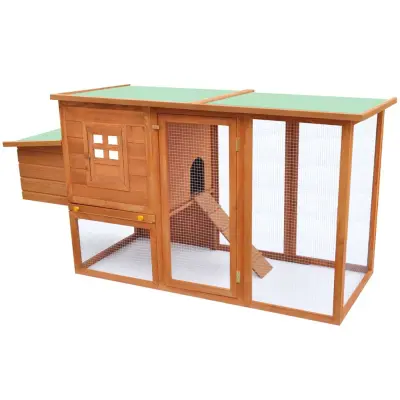 The Living Store Zunanji kokošnjak s kletko za jajca iz lesa - Kokošnjak