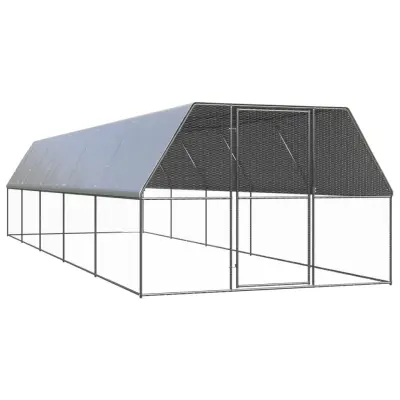 The Living Store Zunanji kokošnjak 3x10x2 m pocinkano jeklo - Kokošnjaki