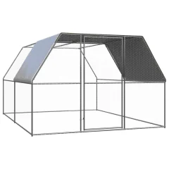 The Living Store Zunanji kokošnjak 3x4x2 m pocinkano jeklo - Kokošnjak