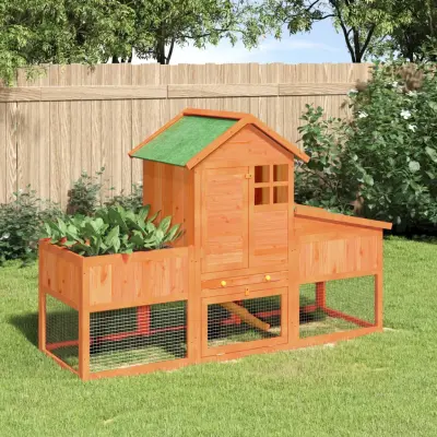 The Living Store Zaj?nik rjav 170x63x113 cm trdna borovina - Zaj?nik