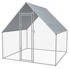 The Living Store Zunanji kokošnjak iz pocinkanega jekla 2x2x1,92 m - Kokošnjak