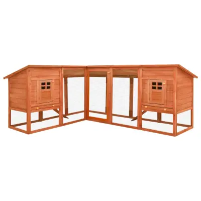 The Living Store Zunanji zaj?nik z izhodom rjav trden les jelke - Zaj?ja Kletka