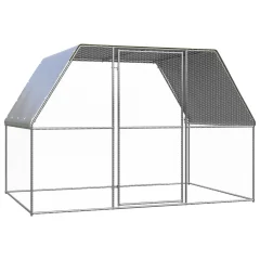 The Living Store Zunanji kokošnjak 3x2x2 m pocinkano jeklo - Kokošnjak