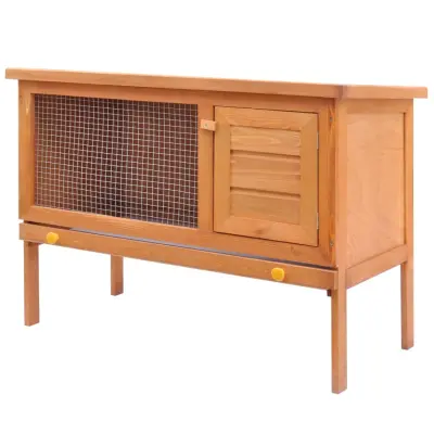 The Living Store Zunanji zaj?nik / hišica za male živali enonadstropna iz lesa - Zaj?nik