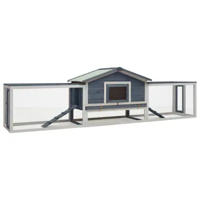 The Living Store Zaj?nik siv 310x70x87 cm trdna borovina in les jelke - Zaj?nik