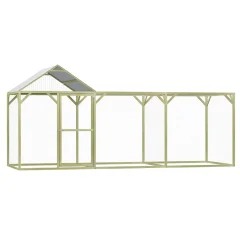 The Living Store Kokošnjak 4,5x1,5x2 m impregnirana borovina - Kokošnjak