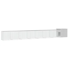 The Living Store Kokošnjak siv 700x91x100 cm pocinkano jeklo - Kletka Za Kokoši
