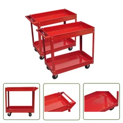 The Living Store 2 x voziček za orodje 100 kg z 2 policama - Voziček Za Orodje