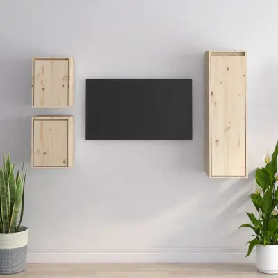 The Living Store TV omarica 3 kosi trdna borovina - TV Omarica