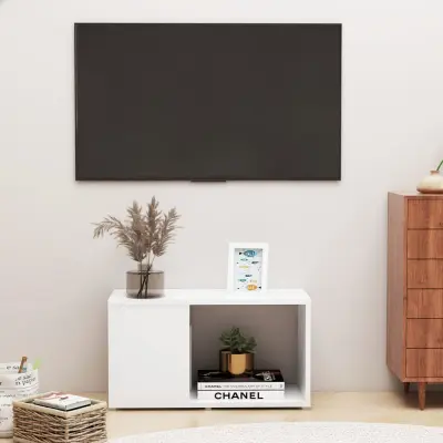 The Living Store TV omarica bela 60x24x32 cm iverna ploš?a - TV Omarica
