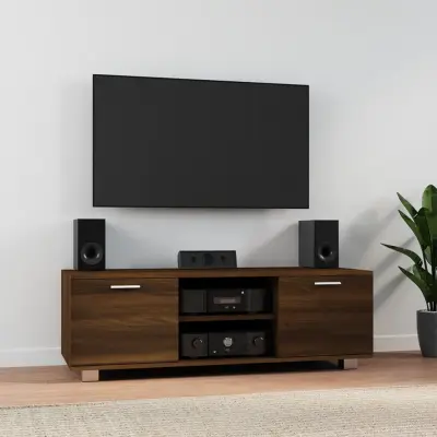 The Living Store TV omarica rjavi hrast 120x40,5x35 cm inženirski les - TV Omarica