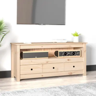 The Living Store TV omarica 114x35x52 cm trdna borovina - TV Omarica