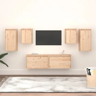 The Living Store TV omarica 6 kosov trdna borovina - TV Omarica