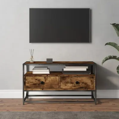 The Living Store TV omarica dimljeni hrast 80x35x45 cm inženirski les - TV Omarica