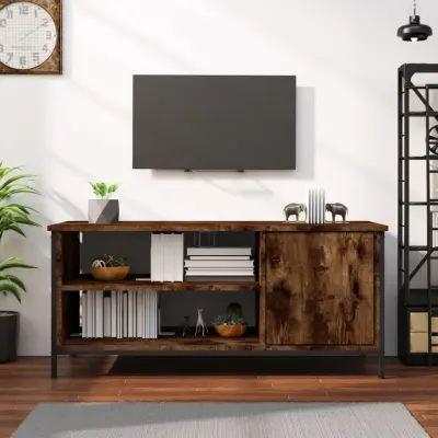 The Living Store TV omarica dimljeni hrast 100x40x45 cm inženirski les - TV Omarica