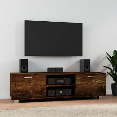 The Living Store TV omarica dimljeni hrast 140x40,5x35 cm inženirski les - TV Omarica