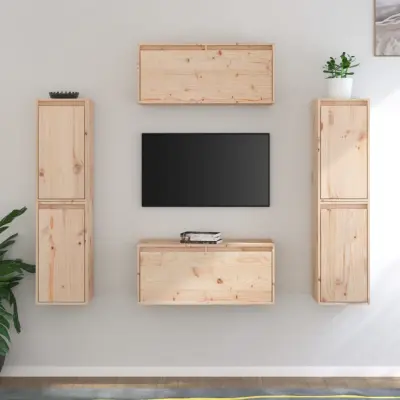 The Living Store TV omarica 6 kosov trdna borovina - TV Omarica