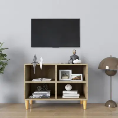 The Living Store TV omarica z lesenimi nogami sonoma hrast 69,5x30x50 cm - TV Omarica