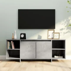 The Living Store TV omarica betonsko siva 130x35x50 cm iverna ploš?a - TV Omarica