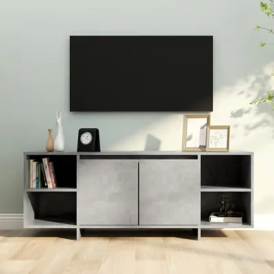 The Living Store TV omarica betonsko siva 130x35x50 cm iverna ploš?a - TV Omarica