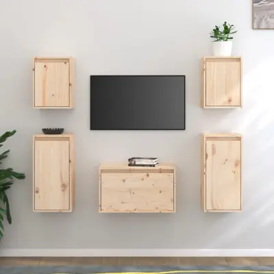 The Living Store TV omarica 5 kosov trdna borovina - TV Omarica