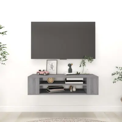 The Living Store Vise?a TV omarica siva sonoma 100x30x26,5 cm inženirski les - TV Omarica