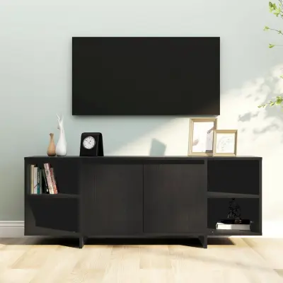 The Living Store TV omarica ?rna 130x35x50 cm iverna ploš?a - TV Omarica