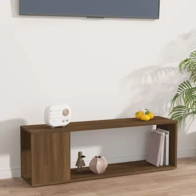 The Living Store TV omarica rjavi hrast 100x24x32 cm konstruiran les - TV Omarica