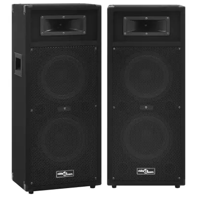 The Living Store Profesionalni pasivni odrski zvo?nik 2 kosa 1000 W ?rne barve - Pasivni Hifi Odrski Zvo?nik
