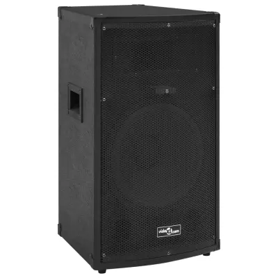 The Living Store Profesionalni pasivni odrski zvo?nik 1000 W ?rn 37x37x64 cm - Pasivni Hifi Odrski Zvo?nik