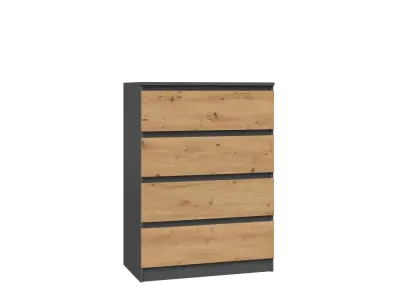 Stylish Malwa M4 Chest of Drawers in Anthracite and Artisan Oak