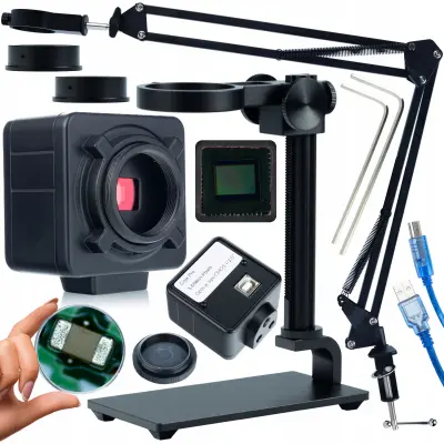 ROSFIX NASTAVLJIVO STOJALO ZA ODM-180X 50 MM DIGITALNI MIKROSKOP + 35 MM ALUMINIJASTA PLATFORMA + CRUX PRO KMCP-HDMI-USB 5MP KAMERA PLANTES PRO SERIES