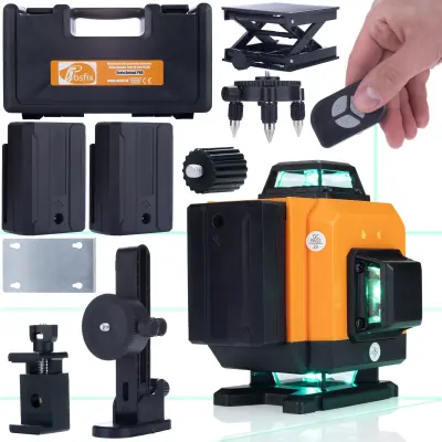 Rosfix Orange Tiger ROT16L Laserska Libela – 16 Linij, IP54, 25 m Domet, 2x 3500mAh | Z Daljincem in Kovčkom