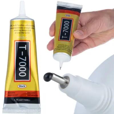 Rosfix T-7000 Univerzalno Lepilo – Črno, 110 ml, Elastično in Odporno | Za Elektroniko, Steklo, Les, Gumo