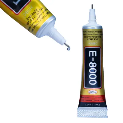 Rosfix E-8000 Univerzalno Lepilo 15 ml – Prozorno, Elastično, Za Elektroniko, Steklo, Les, Gumo | 70–85A, 3–8 h