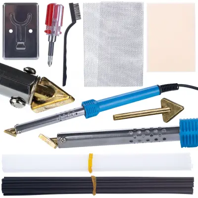 Rosfix Set Električna Spajkalna Postaja Blue Lark BL80W – 80W za Plastiko | Grot, Mrežica, Spojke PP