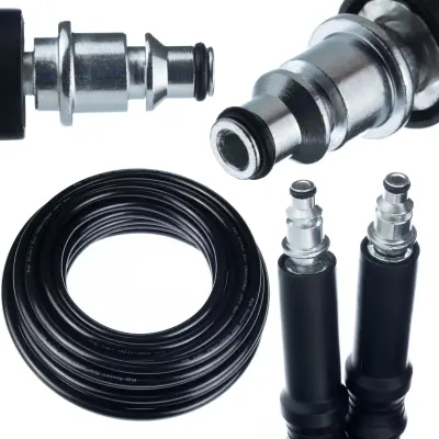 Rosfix Nadomestni Del za Visokotlačni Čistilnik Bosch AQT/AQUATAK – Cev 15 m, 200 Bar, Quick Connect, PVC Oplaščena