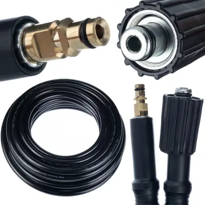 Rosfix Nadomestni Del za Visokotlačni Čistilnik Kärcher K2–K7 – Cev 5 m, 200 Bar, M22, Click Connect