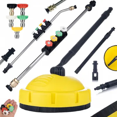 ROSFIX T-RACER KOCKASTA KRTAČA ZA KARCHERJEVE TLAČNE ČISTILNIKE + TLAČNA ŠOBA 1/4" POD KOTOM 15° S KOMPLETOM 5 ŠOB IN DRŽALOM
