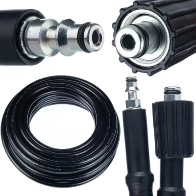 Rosfix Nadomestni Del za Visokotlačni Čistilnik Lavor – Cev 10 m, M22-Click, 200 Bar, 60°C, Najlon Oplet