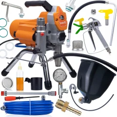 Rosfix Agregat malarski Rosfix Tornado RT2 UltraSpray 1500W 22MPA 2,2L/min + Zbiornik 6L na material/farbę do agregatu malarskega tlakovega Tornado/Gr