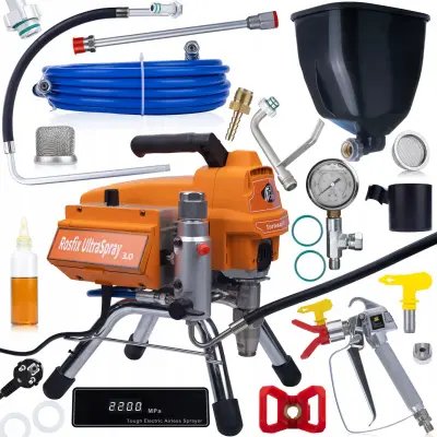 Rosfix Agregat malarski Rosfix Tornado RT3 UltraSpray 2200W 22MP + Zbiornik 6L na material/farbo do agregatu malarskega tlokovnega Tornado / Graco