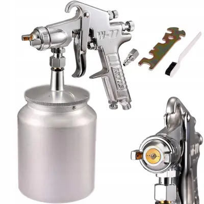 Rosfix Model HVLP-1000 Brizgalna Pištola – 2 mm Šoba, 1L Rezervoar, 360° Nastavek | 50–70 PSI, 1/4'''', 3/8''''